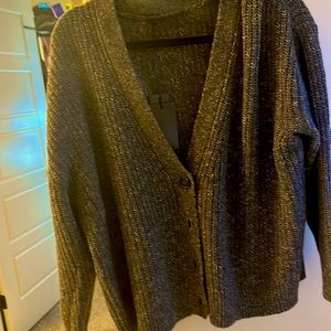 Jenni Kayne Charcoal grey cropped cardigan